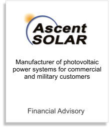 Financial Advisory Manufacturer of photovoltaic power systems for commercial and military customers